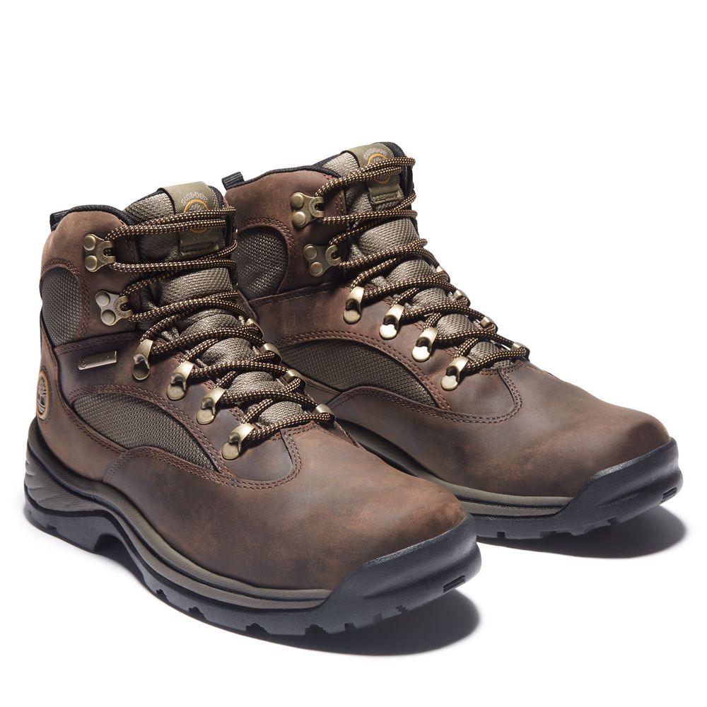 Timberland Παπούτσια Πεζοπορίας Ανδρικα Καφε - Chocorua Trail Mid Waterproof - Greece 9018362-RI